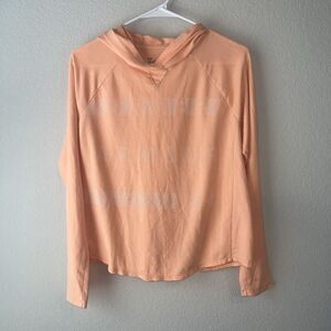 Under Armour Loose Small Peach Hoodie Logo pullover heat gear